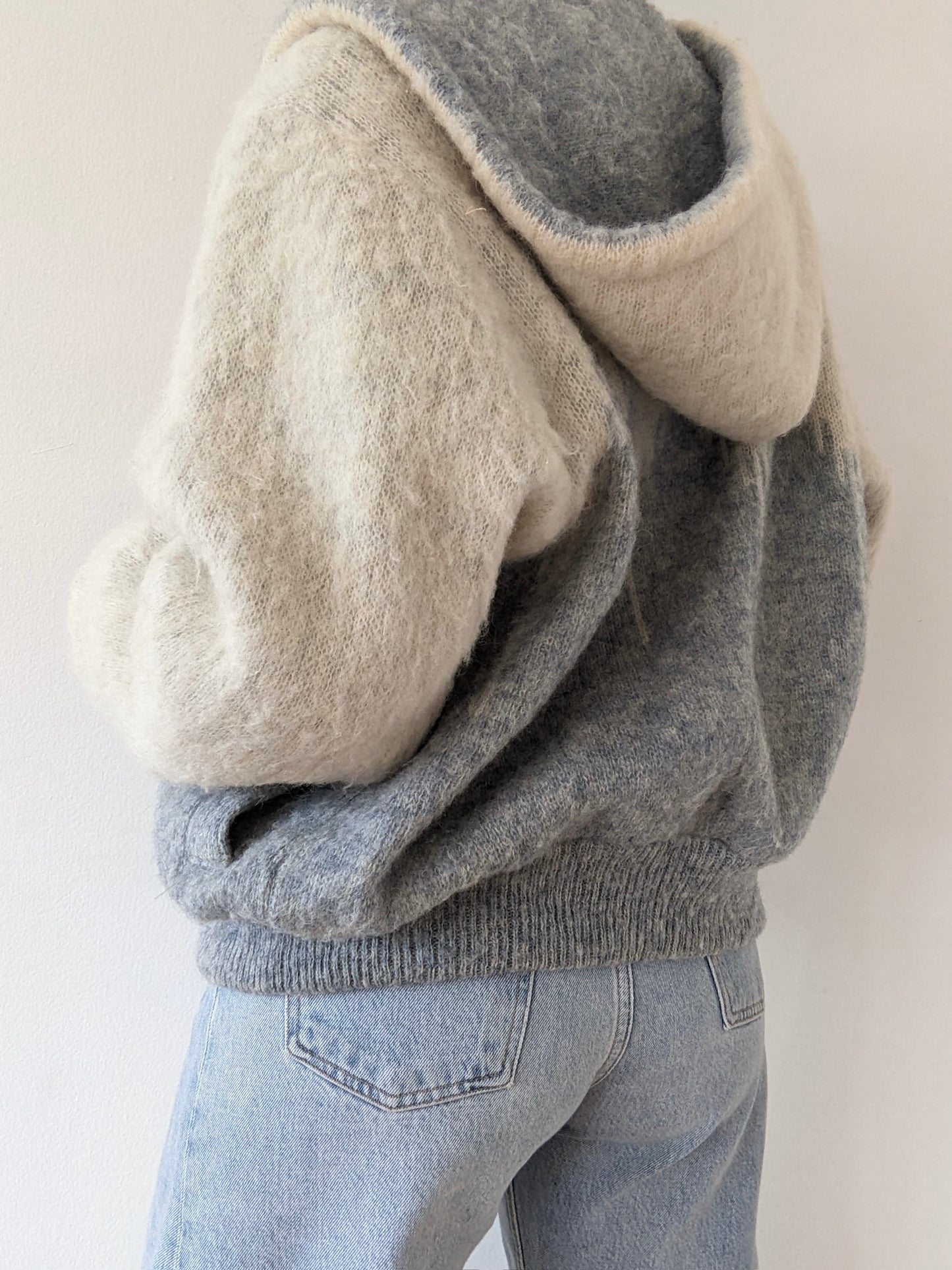 Vintage Icelandic Wool Hooded Zip Jacket