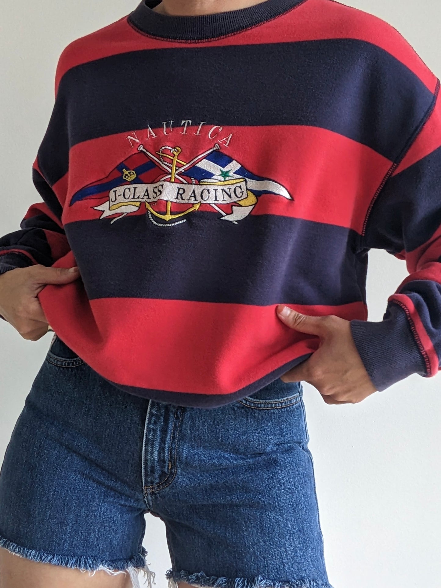 Vintage Nautica "J-Class Racing" Embroidered Sweatshirt