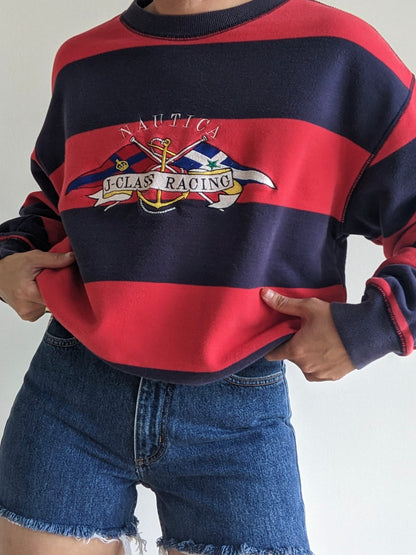 Vintage Nautica "J-Class Racing" Embroidered Sweatshirt