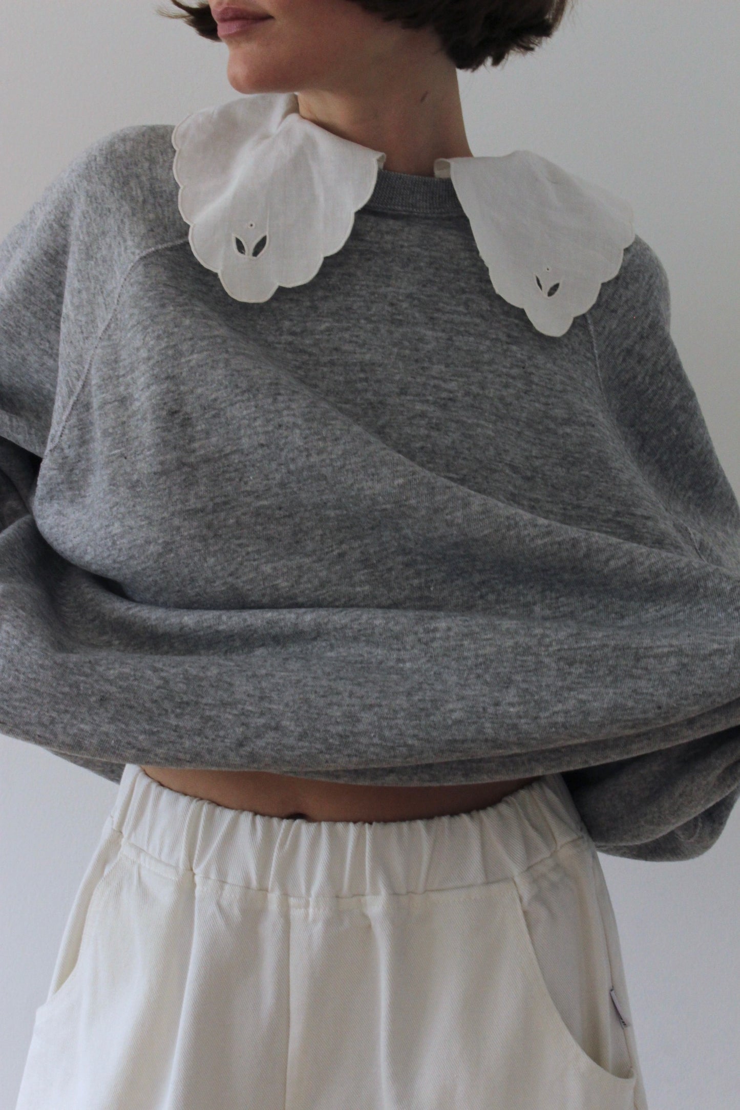 Reworked Vintage Collared Crewneck