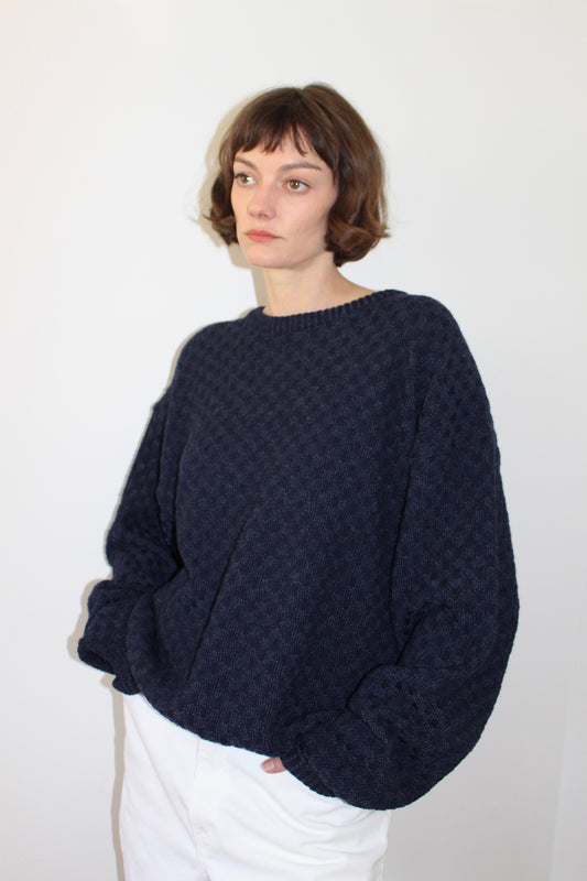 Vintage Midnight Woven Wool Sweater