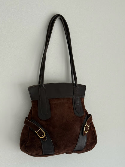 Vintage Cocoa Suede Purse