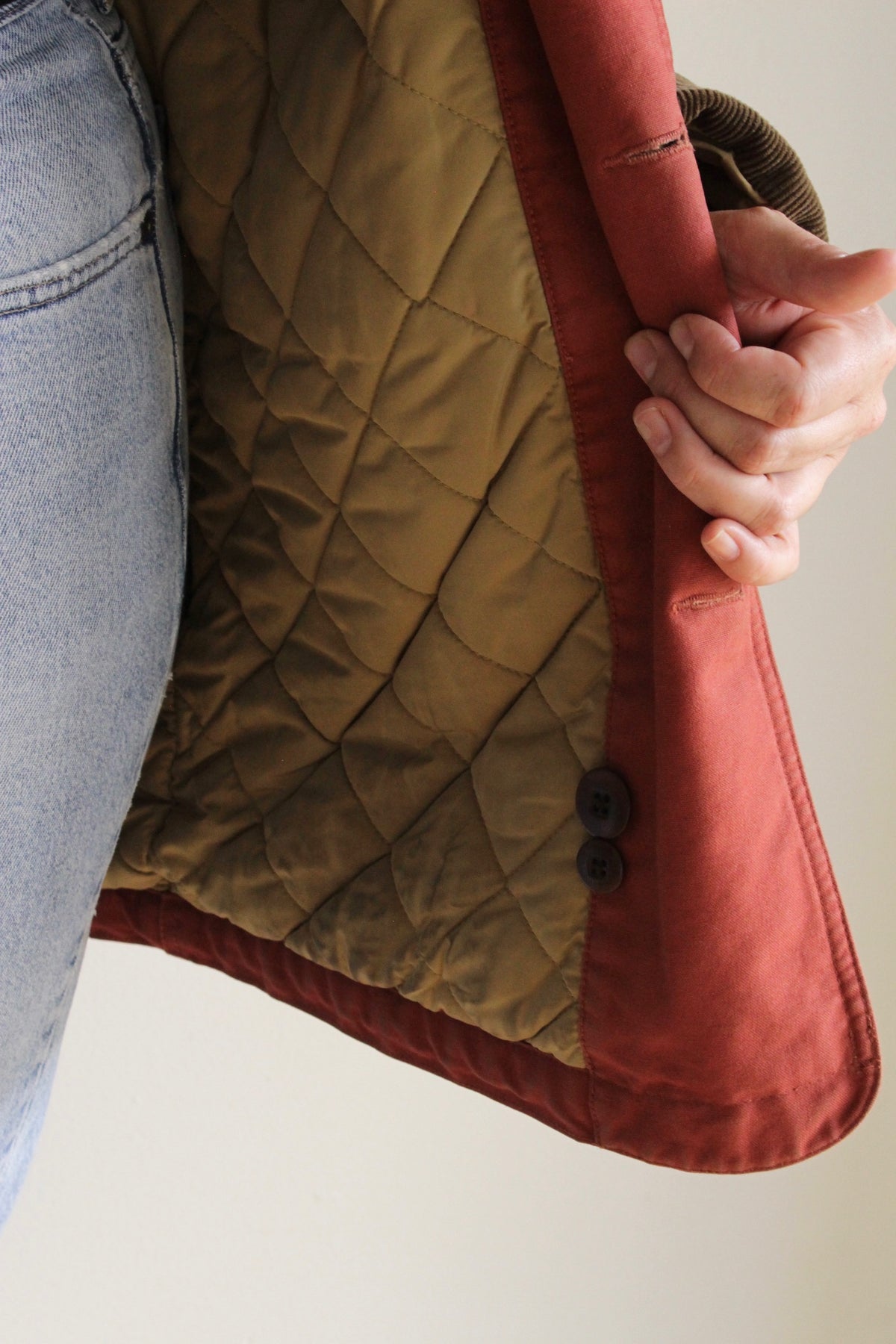 Vintage Brick Cotton Chore Coat