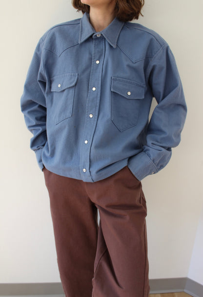 Reworked Long Sleeve Cropped Button Down