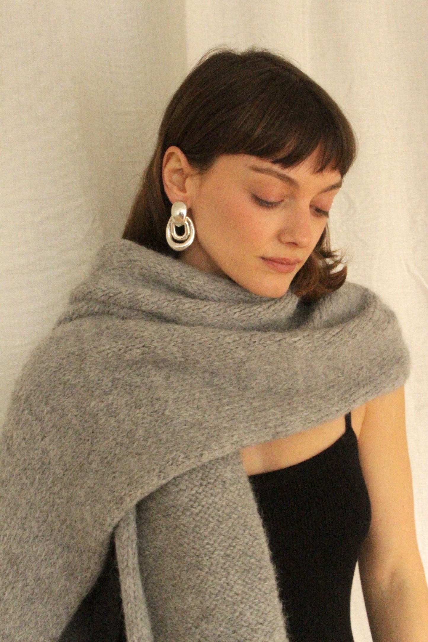 Incredible Vintage Silver Door Knocker Earrings