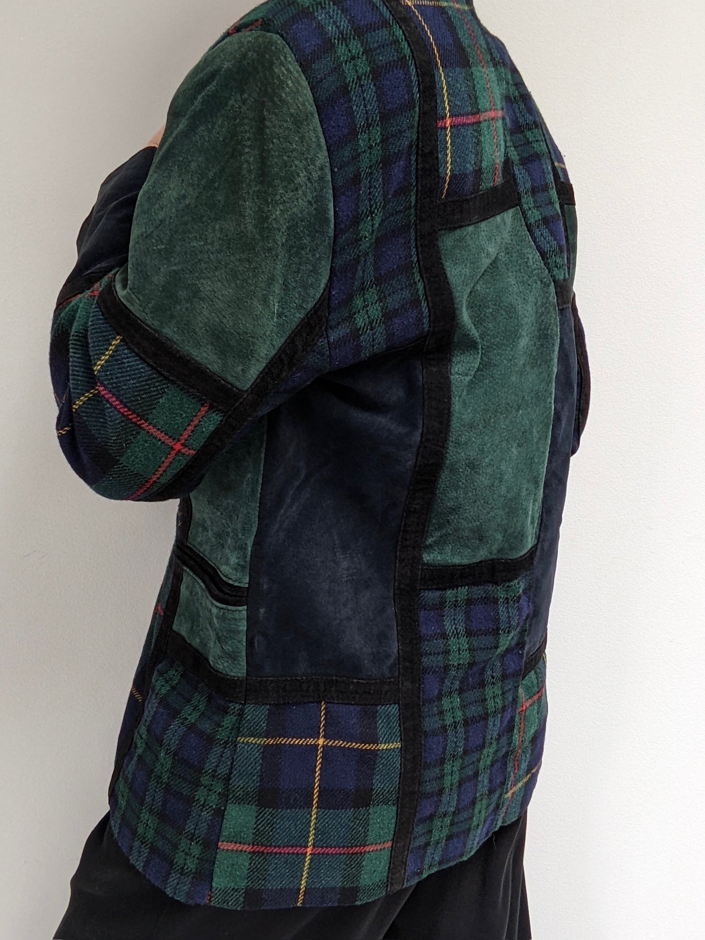 Rare Vintage Wool & Suede Patchwork Blazer