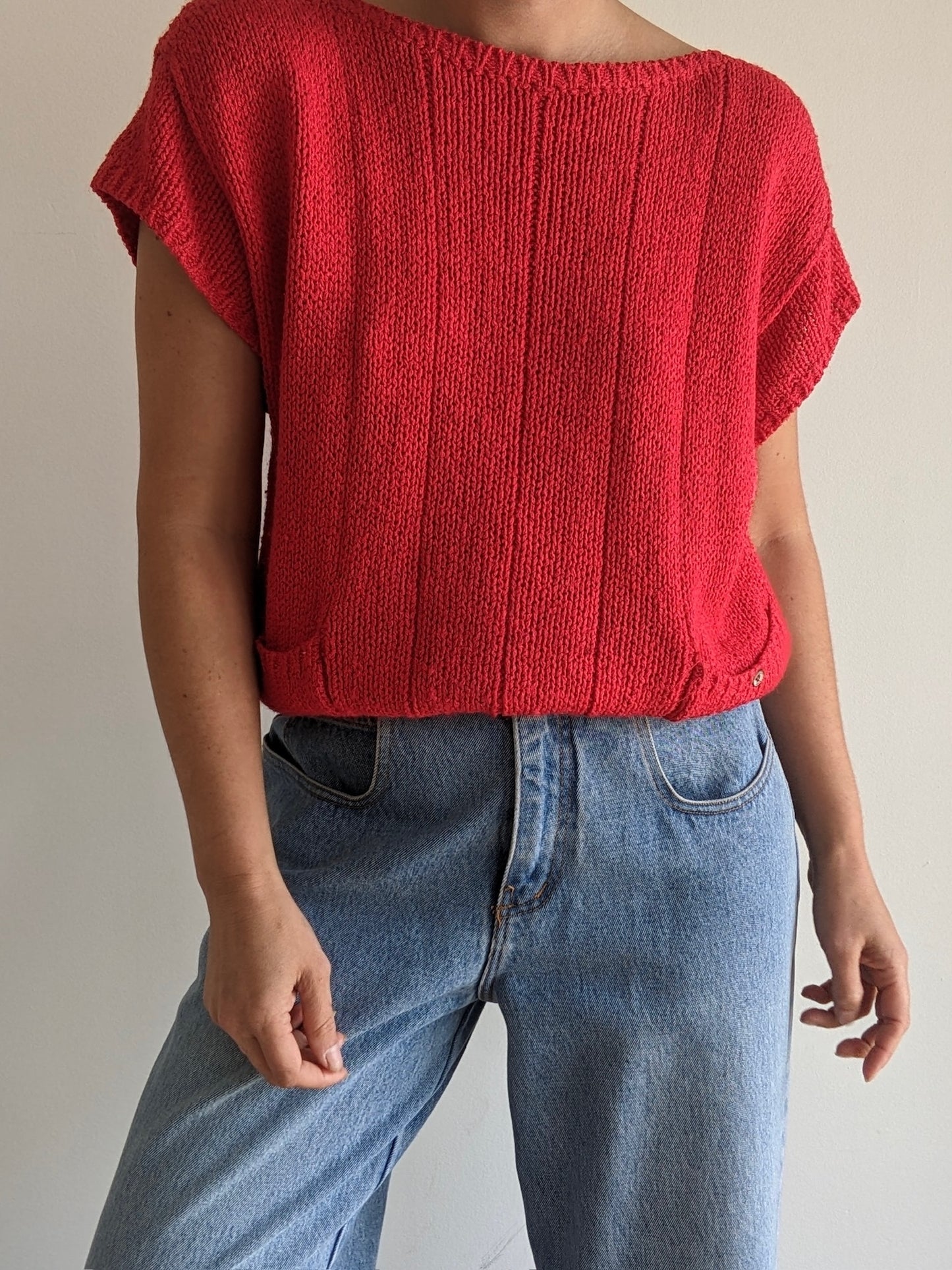 Vintage Cherry Knitted Silk Top