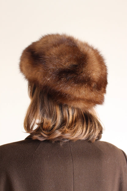 Beautiful Vintage Hazelnut Fur Hat