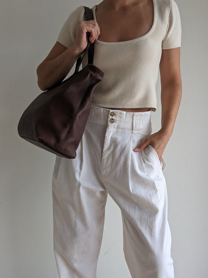 Amazing 90s Coach Chocolate Leather City Tote
