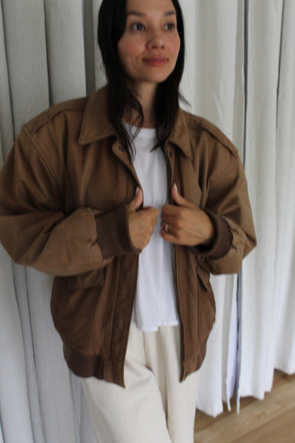 Favorite Vintage Russet Leather Bomber