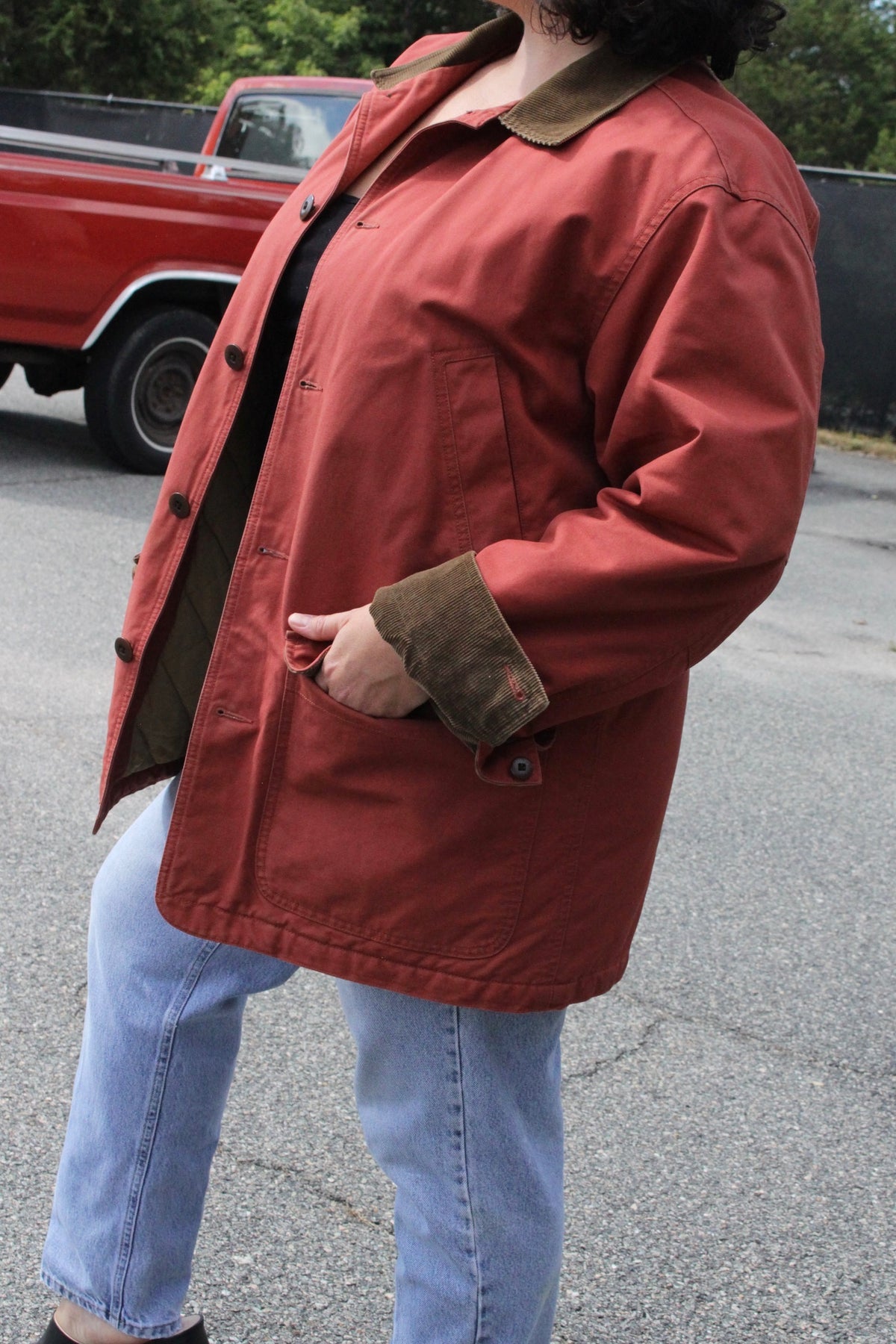 Vintage Brick Cotton Chore Coat