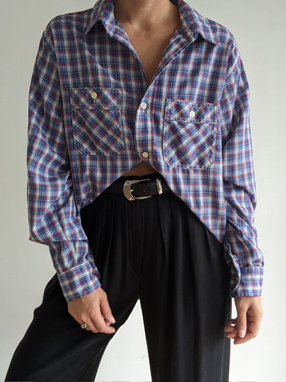 Vintage Plaid Pocket Shirt