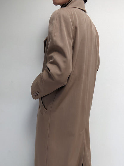 Amazing Vintage Almond Twilled Wool Coat