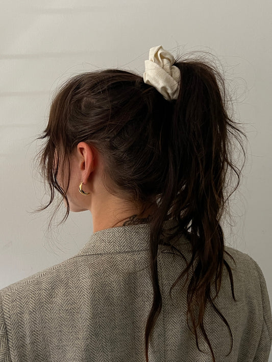 Raw Silk Scrunchie