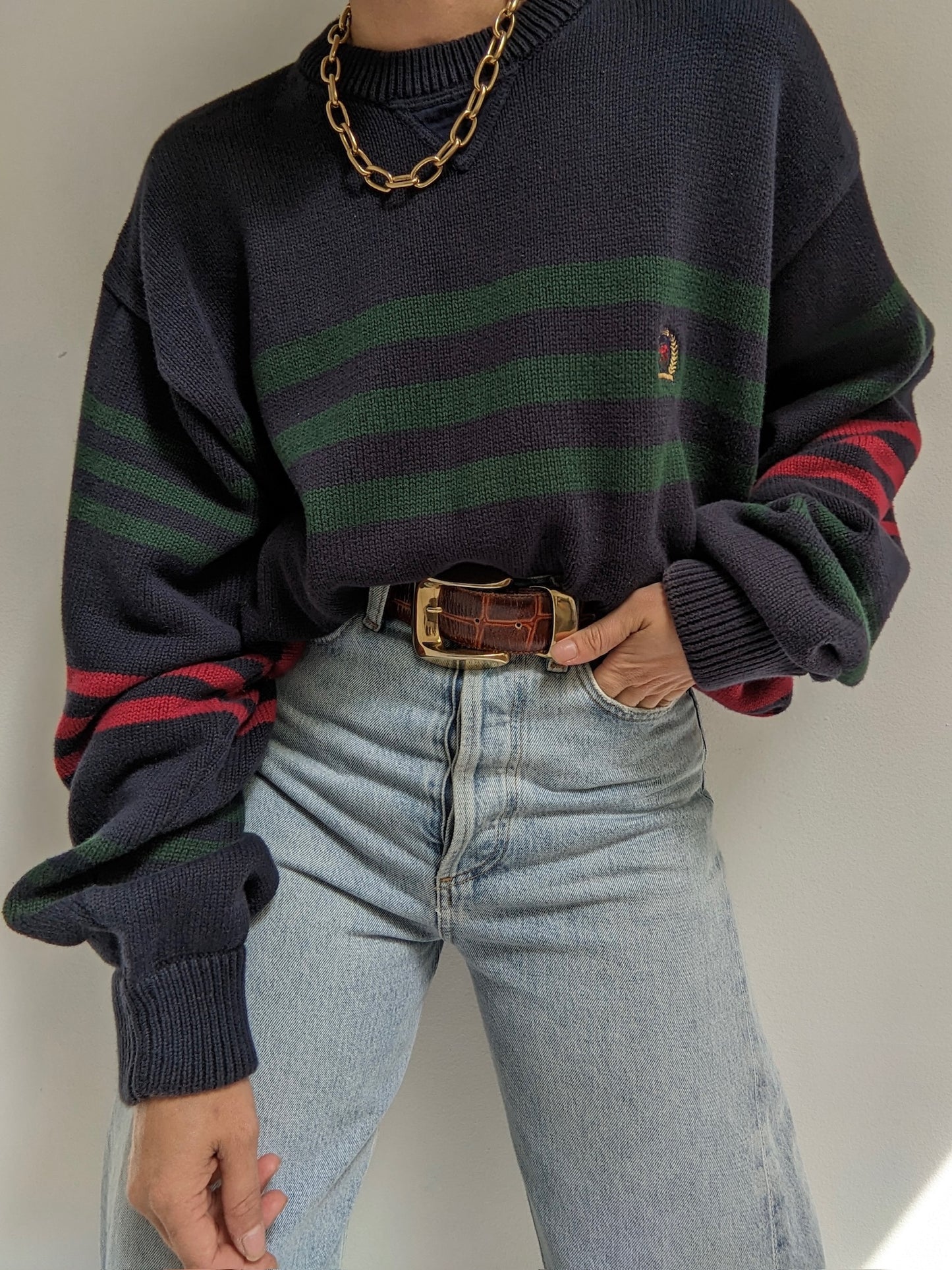 90s Tommy Hilfiger Bold Striped Sweater