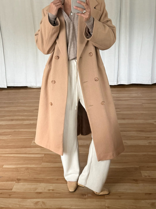 Vintage Butterscotch Wool & Cashmere Coat
