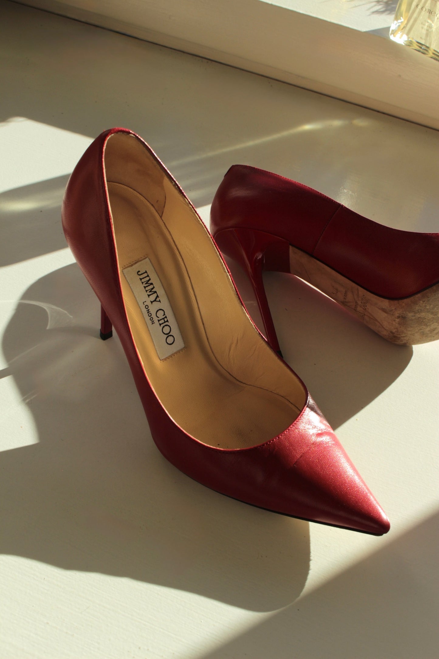 Stunning Jimmy Choo Red Leather Pumps