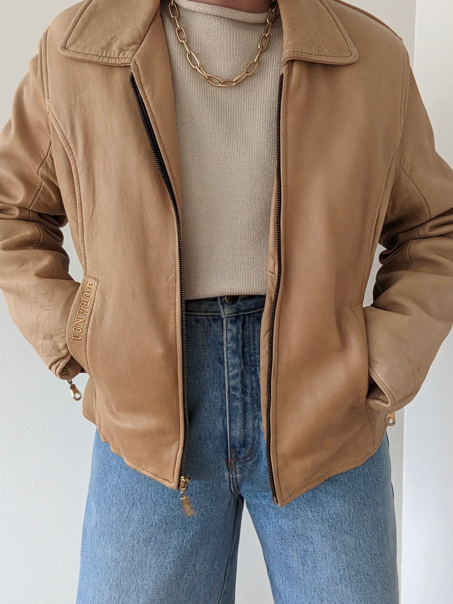 Rare Vintage Durango Sand Leather Jacket