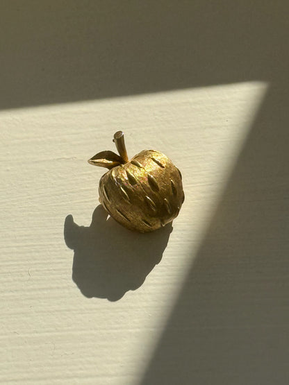 Vintage Gold Apple Brooch