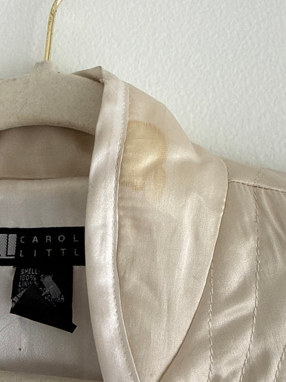 Stunning Vintage Pearl Quilted Silk Jacket