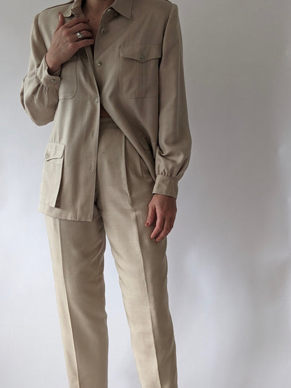 Stunning Vintage Silk Pant Set