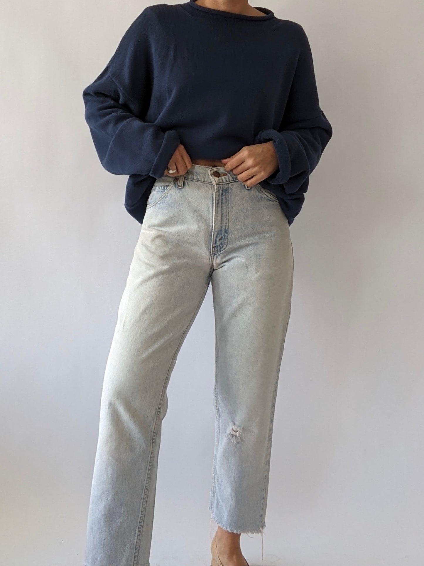 Vintage Levi's 550 Orange Tab Raw Hem Jeans