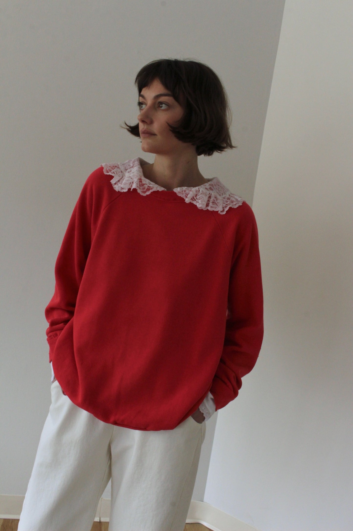 Reworked Vintage Collared Crewneck