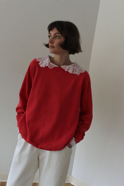 Reworked Vintage Collared Crewneck