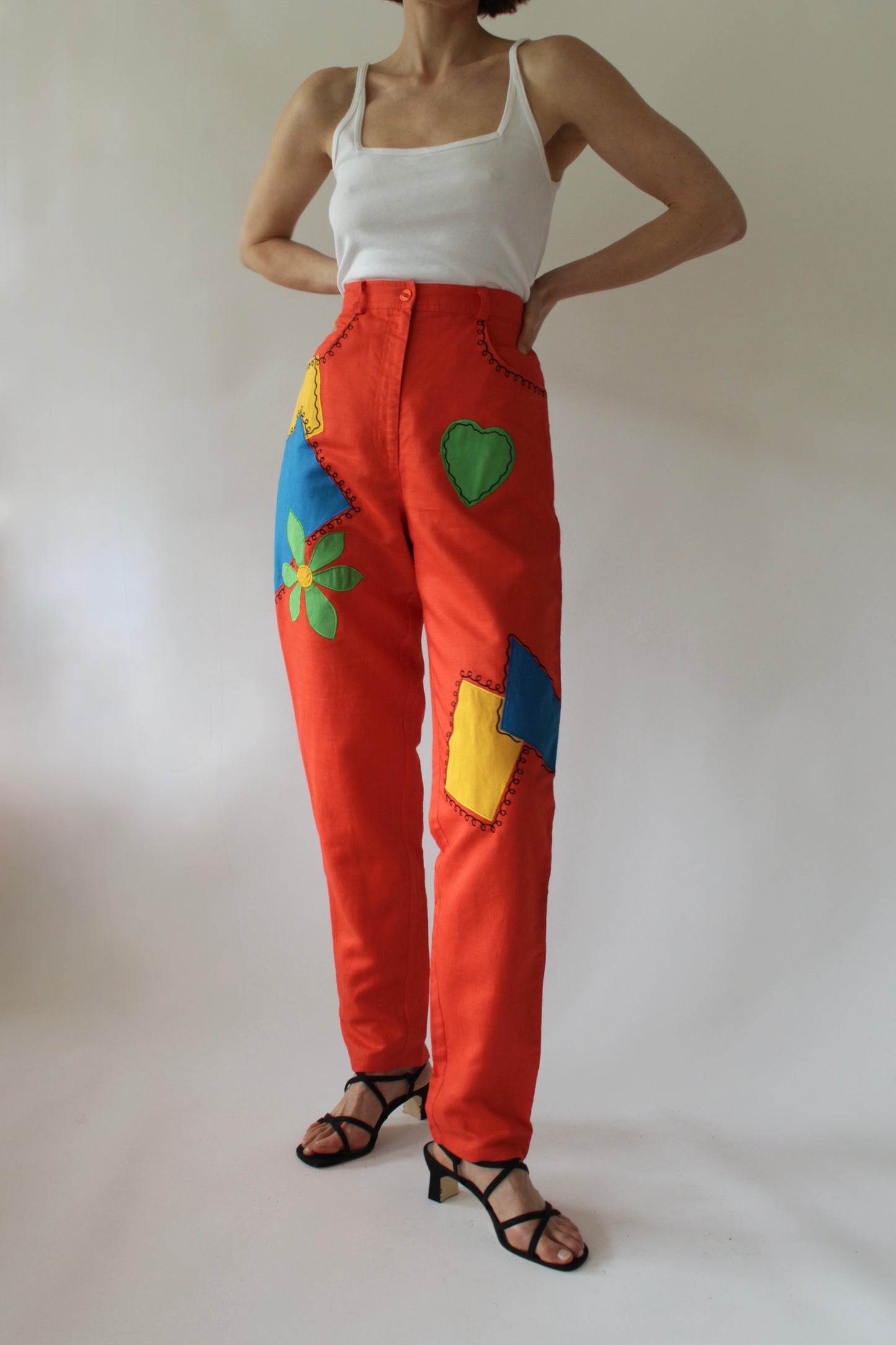 Absolute Favorite Vintage Colorful Appliqué Pants