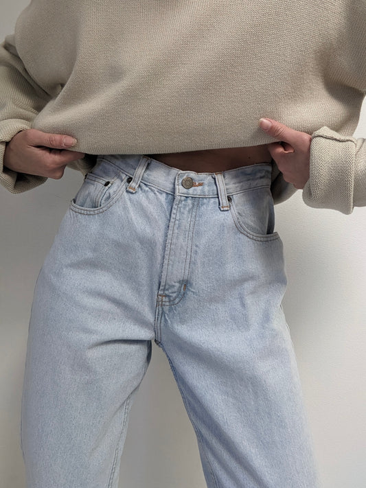 Vintage Light Wash High Rise Denim