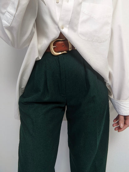 Stunning Vintage Evergreen Raw Silk Trousers