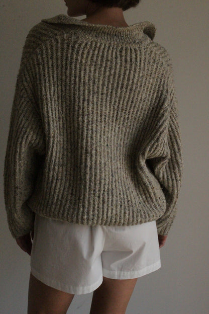 Favorite Vintage Speckled Wool Henley