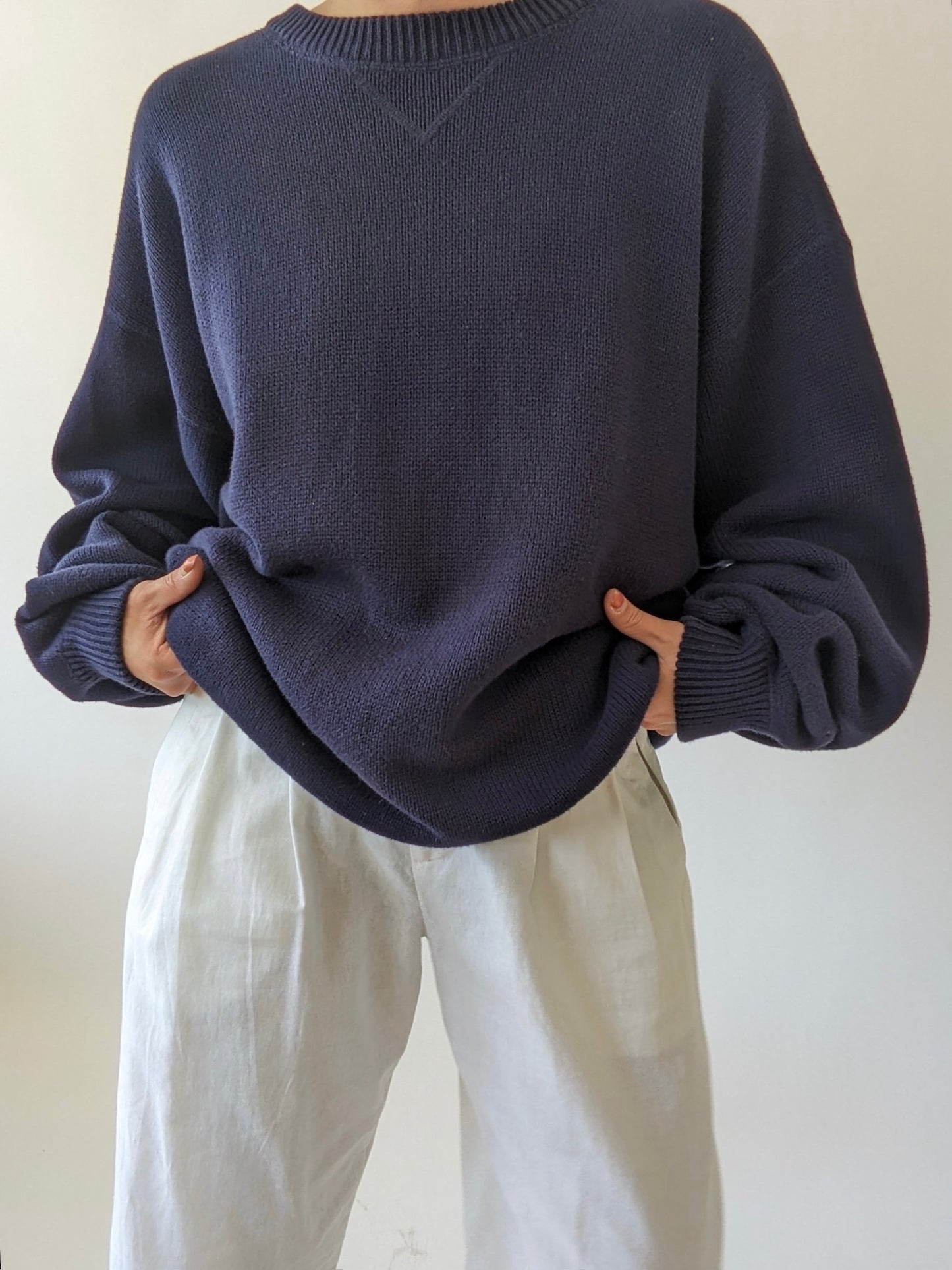 Vintage Navy Cotton Sweater