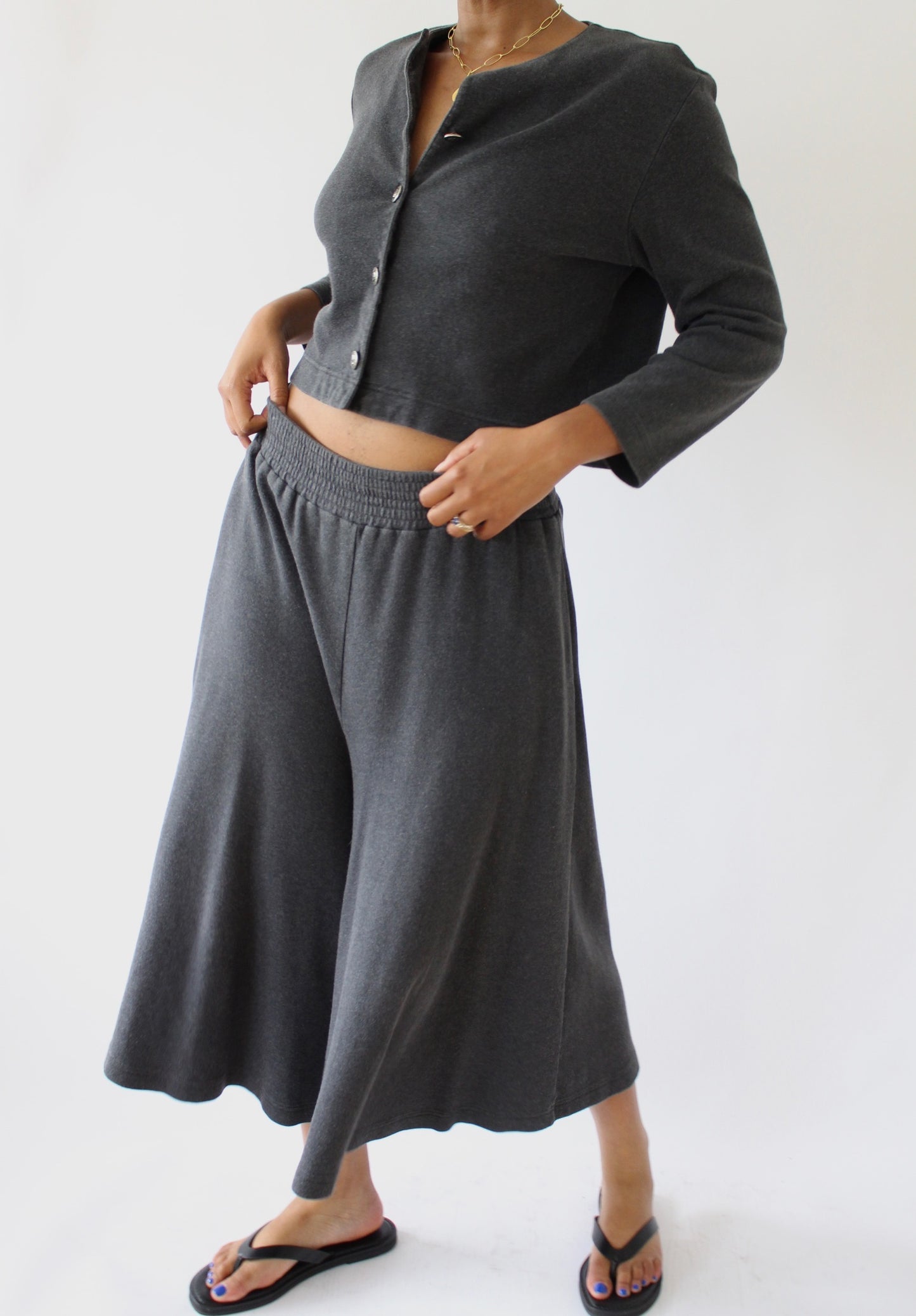 Vintage Slate Culotte Pant Set