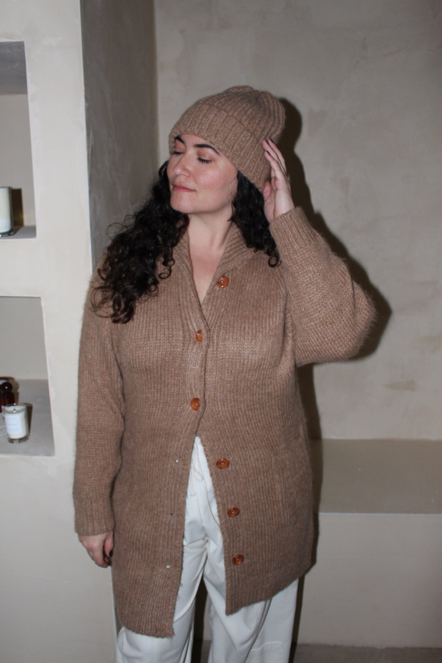 Frankie Knitted Suri Alpaca Hat