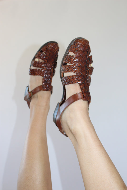 Vintage Cole Haan Woven Leather Fisherman Sandals