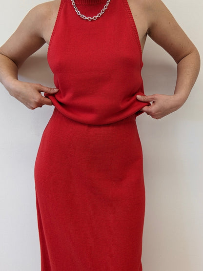 Vintage Tomato Cotton Knit Skirt