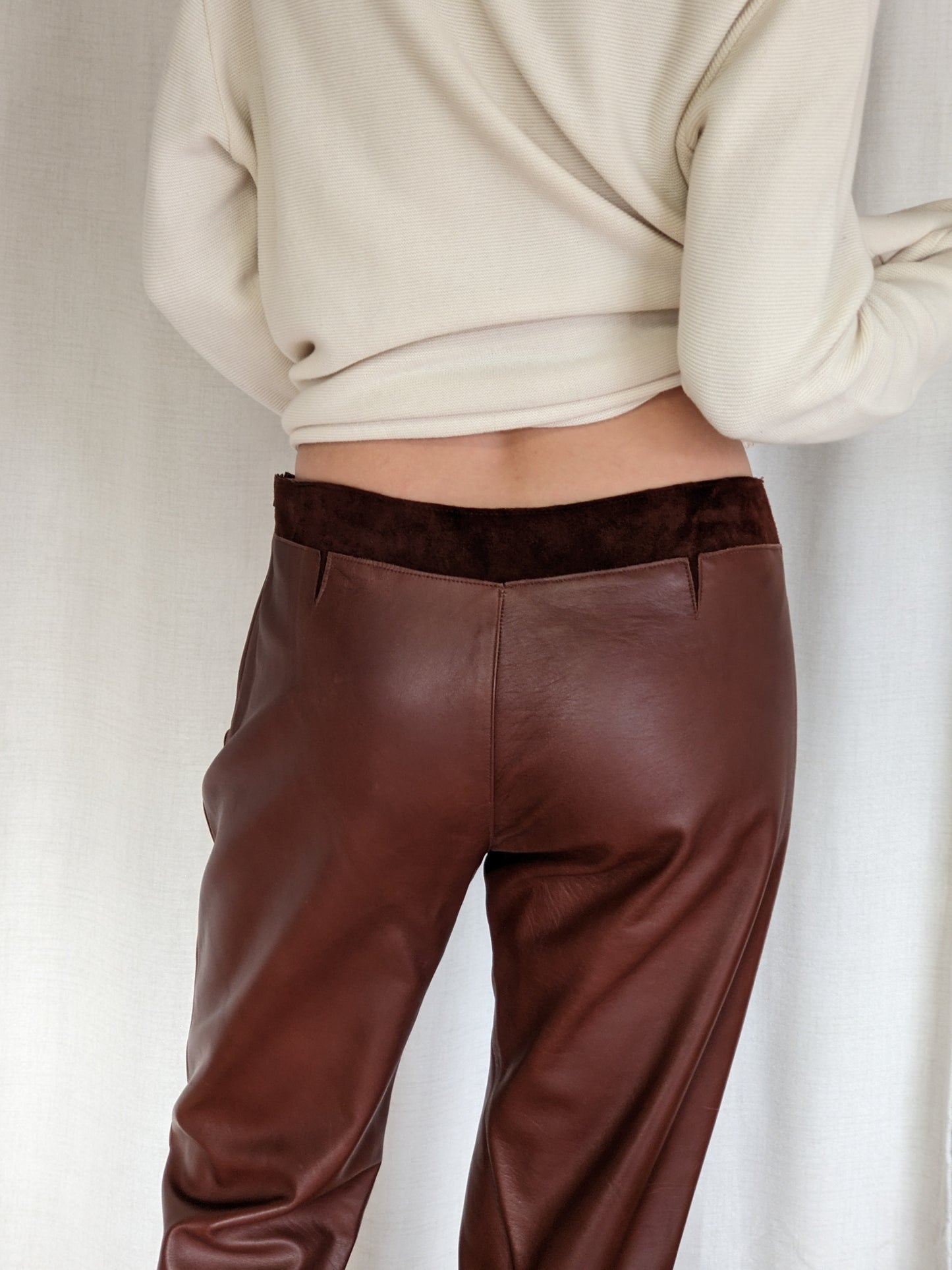 Luxurious Vintage Chocolate Leather Pants