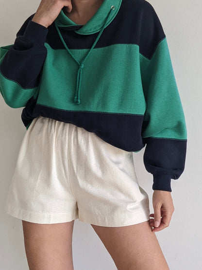 Vintage Lime Striped Sweatshirt