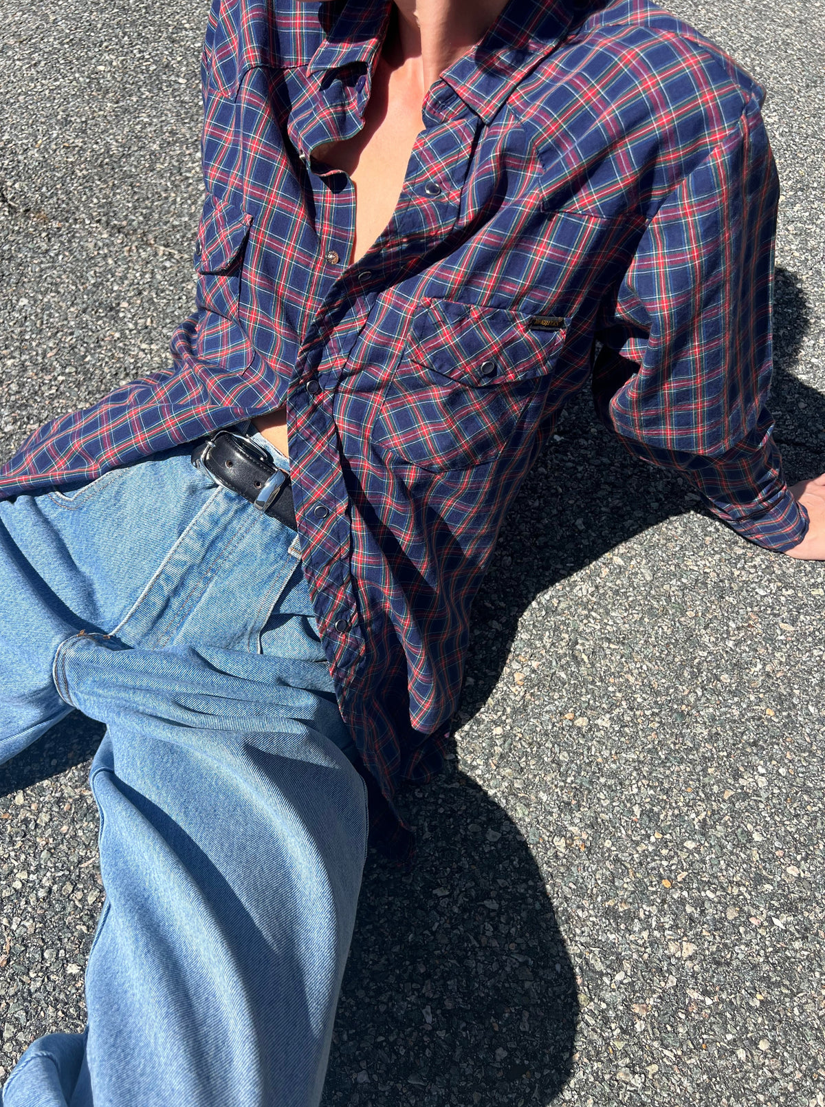 Vintage Western Wear Plaid Snap Shirt