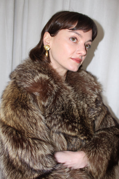 Vintage Faux Pearl Cabochon Drop Earrings