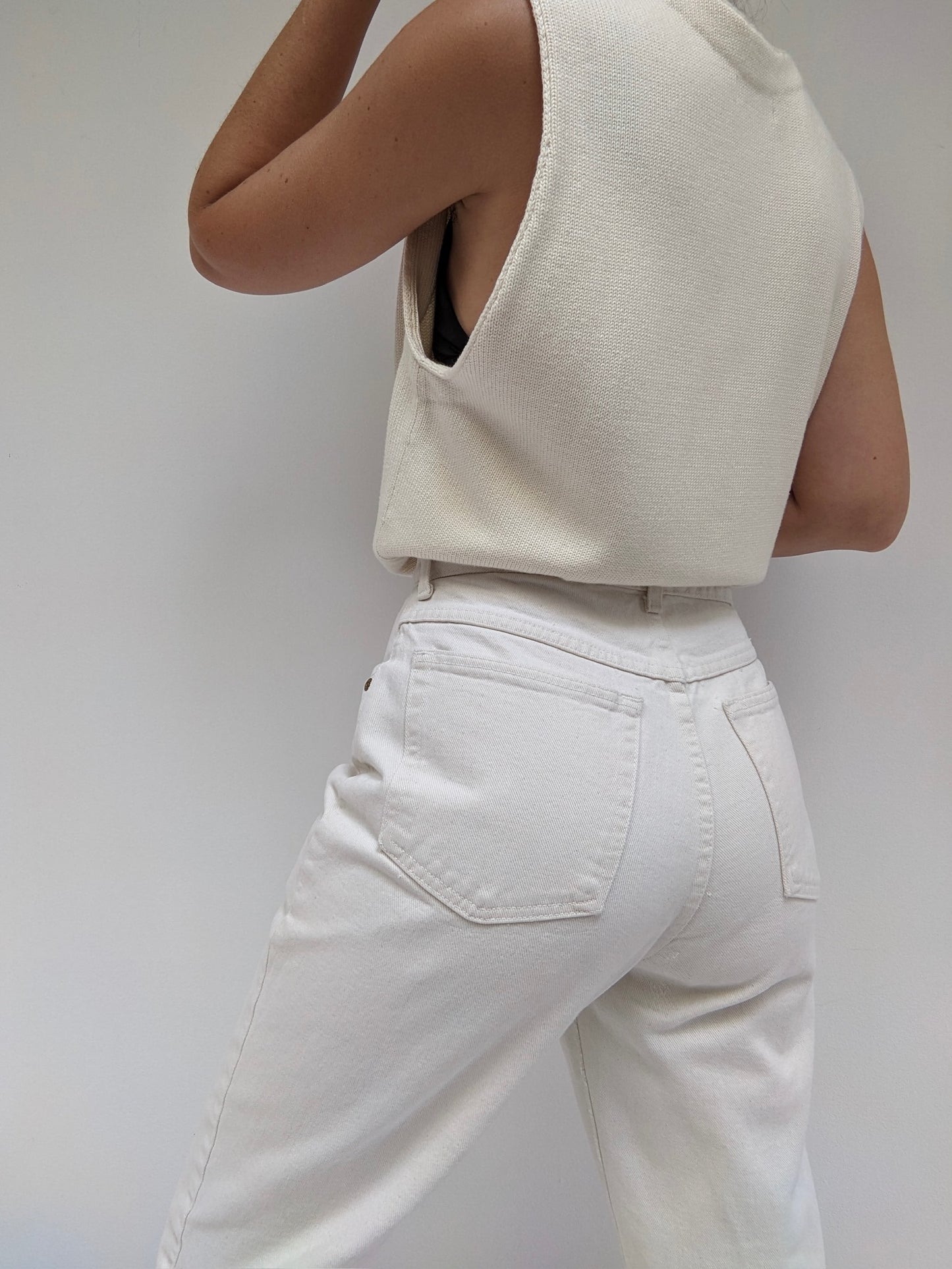 Vintage Bone White Denim