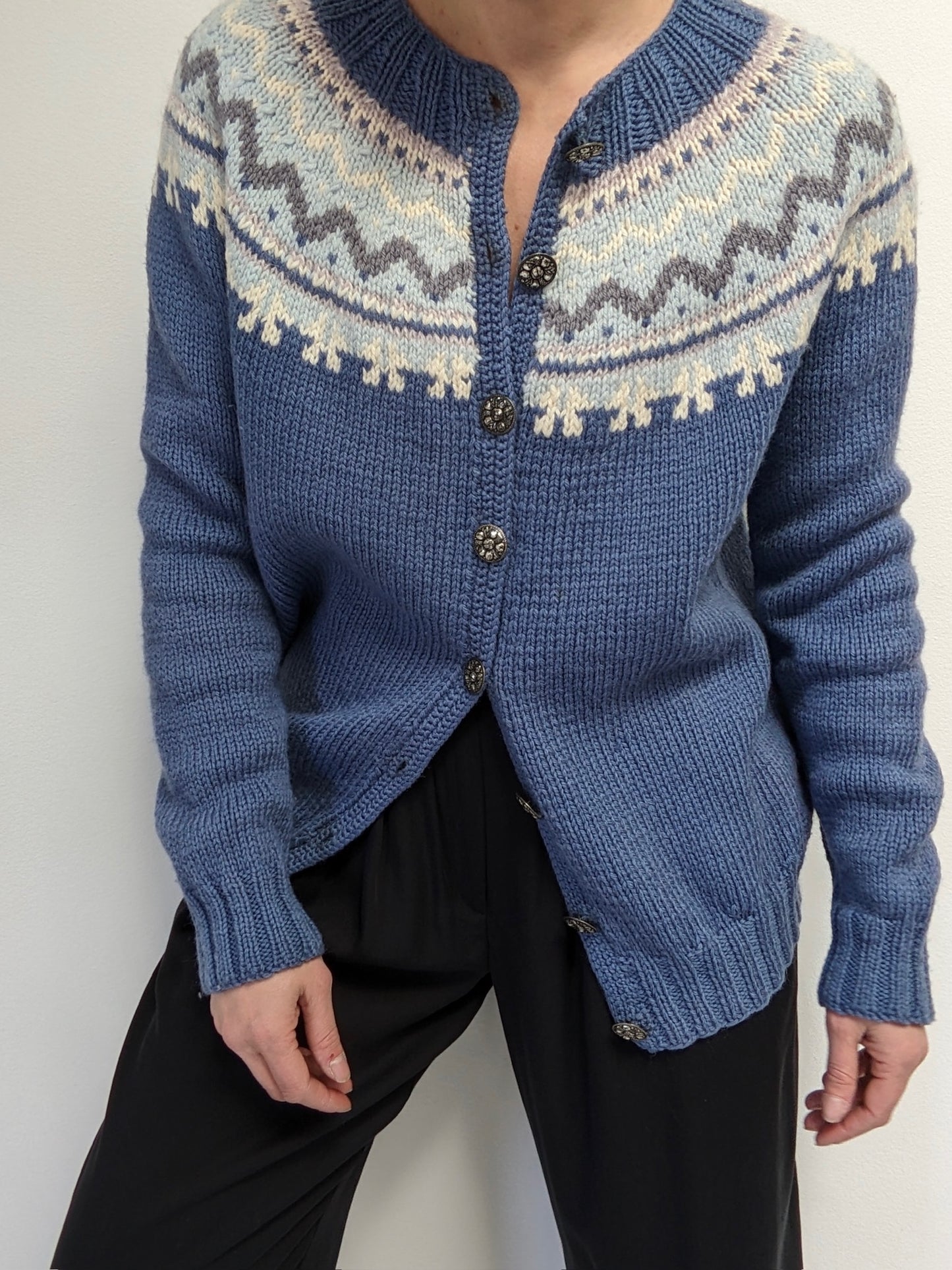 Amazing Vintage Fair Isle Wool Cardigan