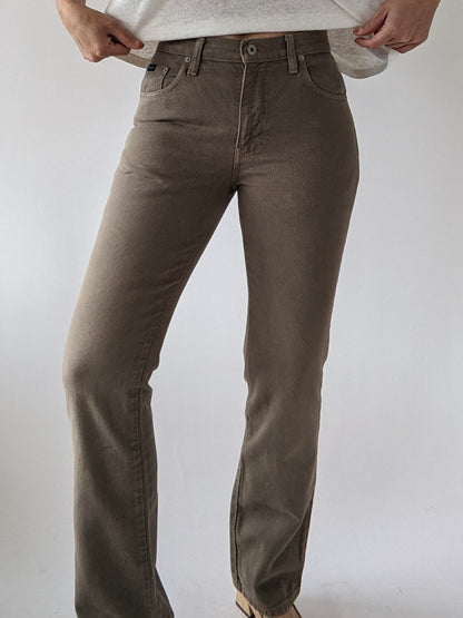 Vintage Taupe Low-Rise Denim