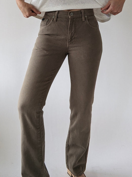 Vintage Taupe Low-Rise Denim