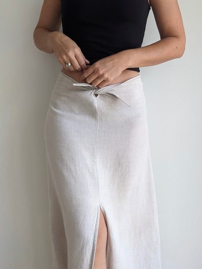Vintage Guess Linen Tie Skirt