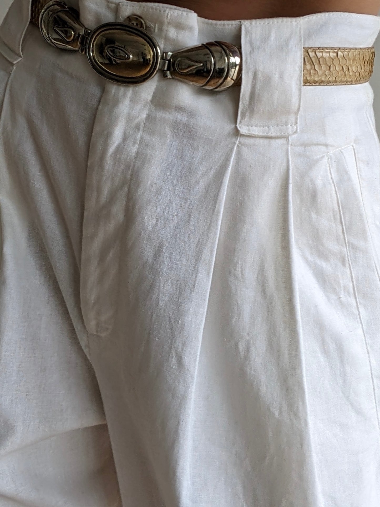 Vintage Butter Genuine Snakeskin Belt