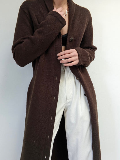 Vintage Belted Ralph Lauren Lambswool Knit Coat