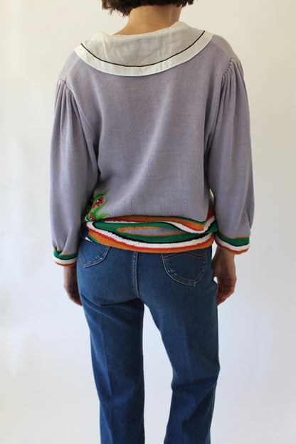 Favorite Vintage Dalmation Collared Sweater