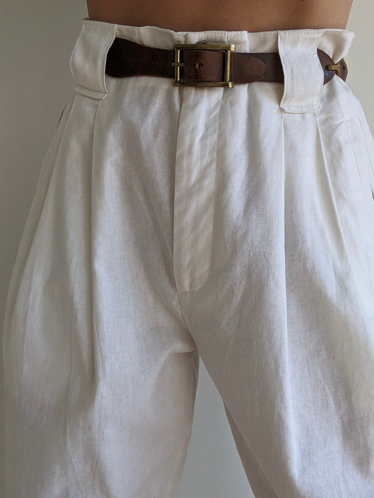 Vintage Linked Leather Chain Belt